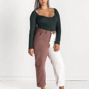 SOLUNA COLLECTIVE TWO TONED CARGO PANTS SIZE 10